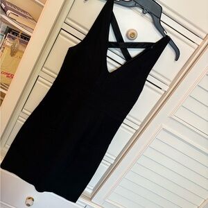 NWT- Express Black Cross-Back Dress